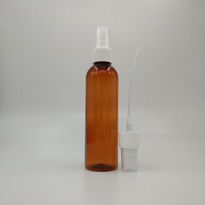 Botella redonda de PETG de acero inoxidable con bomba cosmética de 118 mm de altura