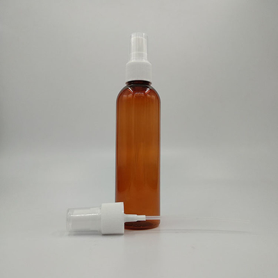 Botella redonda de PETG de acero inoxidable con bomba cosmética de 118 mm de altura