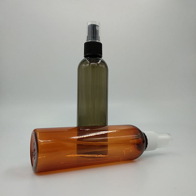 Botella redonda de PETG de acero inoxidable con bomba cosmética de 118 mm de altura