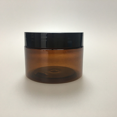 Jarrones de plástico transparente con tapa 4 oz con tapa negra transparente 50g 100g 150g 200g para mascotas 8 oz jarros cosméticos de plástico para crema