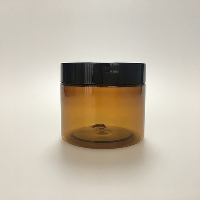 Jarrones de plástico transparente con tapa 4 oz con tapa negra transparente 50g 100g 150g 200g para mascotas 8 oz jarros cosméticos de plástico para crema