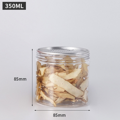 Jarras de plástico redondas claras de 2 oz-8 oz con tapas para limo y especias