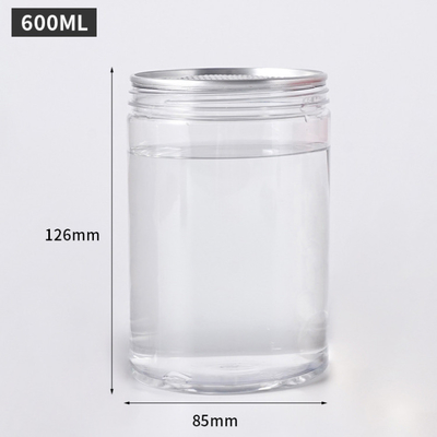 Jarras de plástico redondas claras de 2 oz-8 oz con tapas para limo y especias