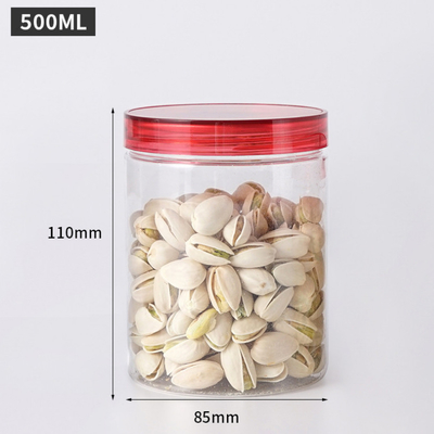 Jarras de plástico redondas claras de 2 oz-8 oz con tapas para limo y especias