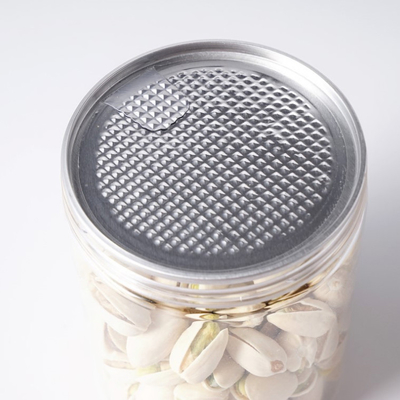 Jarras de plástico redondas claras de 2 oz-8 oz con tapas para limo y especias