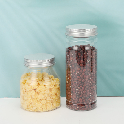 2 oz de frascos de plástico transparentes con tapas opcionales