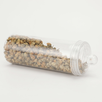 Contenedor de tarro de plástico transparente con tapa de aluminio para envases farmacéuticos
