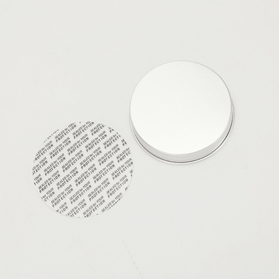 Contenedor de tarro de plástico transparente con tapa de aluminio para envases farmacéuticos