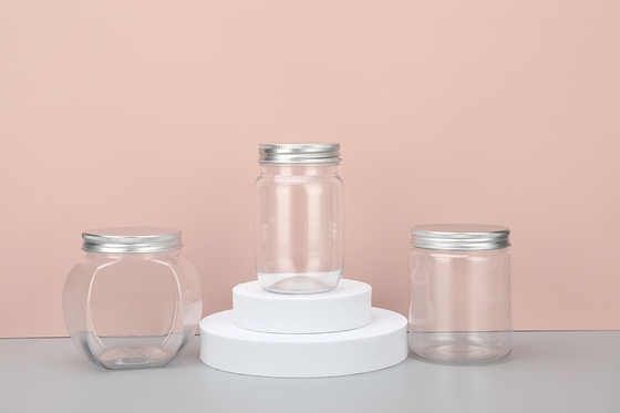 Por mayor PET vacío plástico con tapa de tornillo Jar de plástico 50-800ml