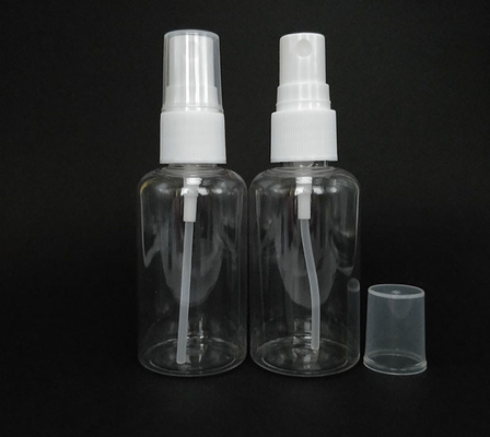 Botella de pulverización de plástico PET duradera con forma redonda clásica