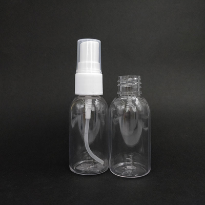 Botella de pulverización de plástico PET transparente con superficie lisa
