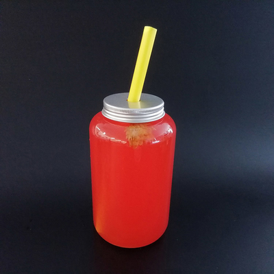 Botellas cuadradas de té de leche a prueba de fugas con tornillos en las tapas y asas ergonómicas
