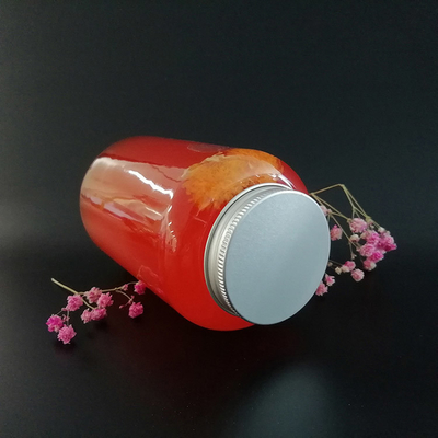 Botellas cuadradas de té de leche a prueba de fugas con tornillos en las tapas y asas ergonómicas