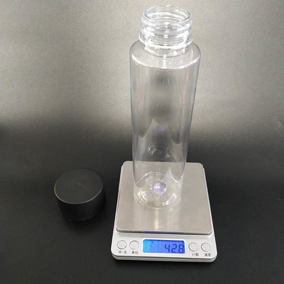 Botellas de té de leche modernas de plástico transparente a prueba de fugas con mango