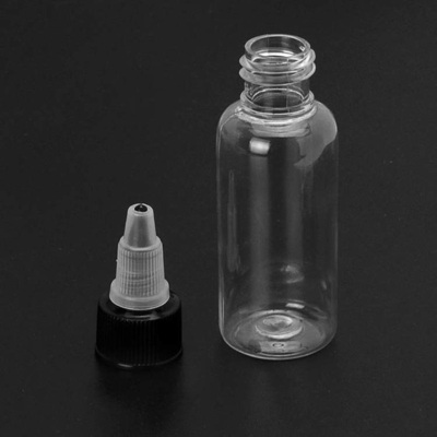 Botellas de gotero de vidrio con logotipo personalizado y tapas de tornillo para dispensar líquidos