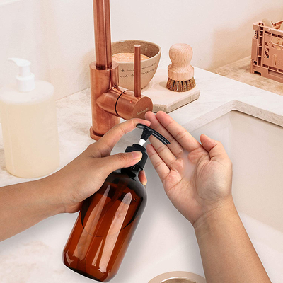 Botella de bomba de PET reciclable con detección de seda para envases cosméticos