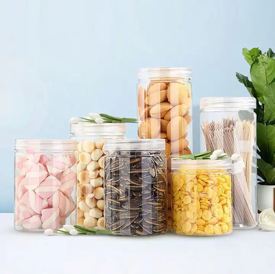 Contenedores de frascos de plástico transparentes de 7 oz 8 oz con opciones de personalización