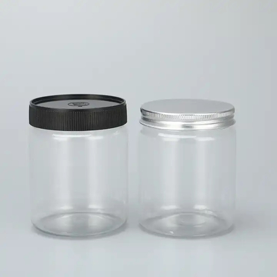 2oz 3oz 4oz 5oz 6oz 7oz 8oz Jarrones de plástico de capacidad con tapa de aluminio