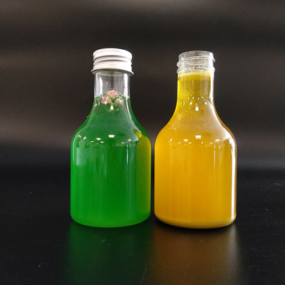 Botellas de té de leche de plástico a prueba de fugas cuadradas / redondas con tornillo en las tapas