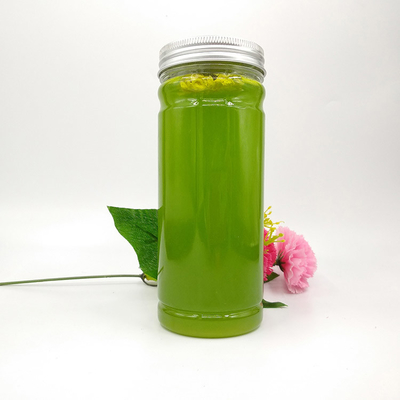 Estandarizada botella de té de leche de 0,5 kg con mango y tornillo personalizables en la tapa
