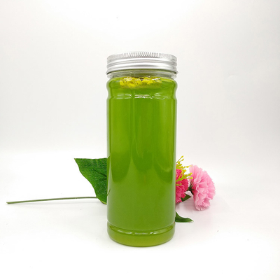 Estandarizada botella de té de leche de 0,5 kg con mango y tornillo personalizables en la tapa