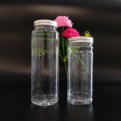 Botella de té de plástico de 1000 ml reutilizable, transparente y a prueba de fugas, con tornillo en la tapa