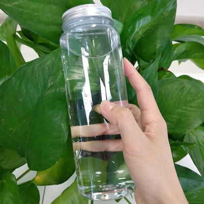 Botella de té de plástico de 1000 ml reutilizable, transparente y a prueba de fugas, con tornillo en la tapa