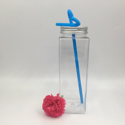 Botellas de té de burbujas ligeras sin BPA con tornillo en la tapa 0,5 kg Limpias o personalizables