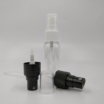 Botella de spray PET transparente con diseño redondo clásico suave