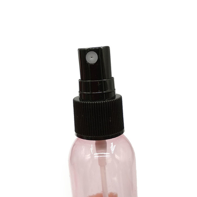 Botella de pulverización vacía de plástico PET recargable de 100 ml con superficie lisa
