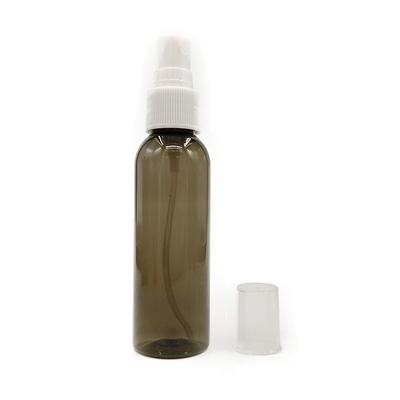 Botellas redondas y transparentes de plástico PET para viajes y cosméticos