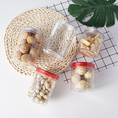 Contenedores de plástico transparente con impresión personalizada para envases de alimentos o cremas