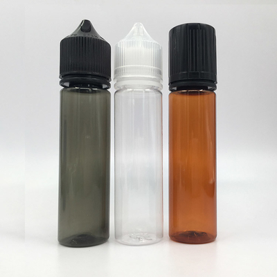 Botella de líquido transparente E a prueba de niños / botellas de goteo de líquido personalizadas con impresión