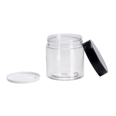 Jarrones de plástico cosmético transparente personalizados con impresión personalizable