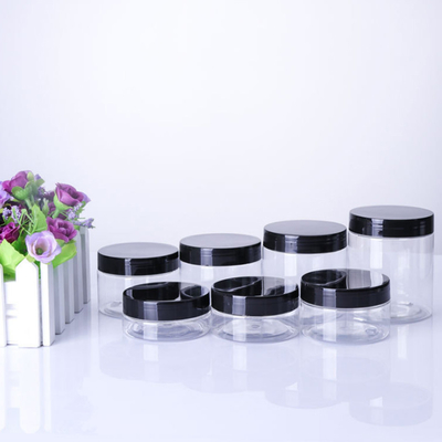 Logotipo personalizado Jar de plástico cosmético con junta sensible a la presión
