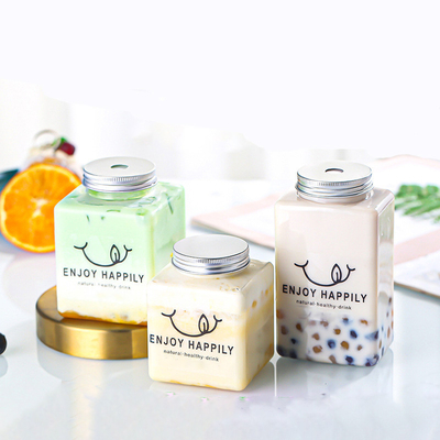 Cuadrados y redondos de diseño moderno Tazas de té de burbujas de plástico personalizadas con tapas