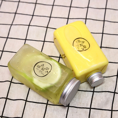 Botellas de plástico de bebidas a prueba de fugas personalizables con mango