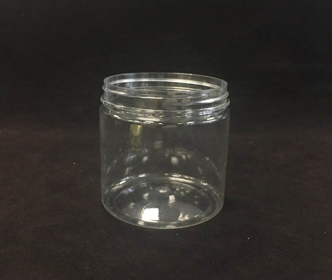 Jarrones de plástico transparente con tapas de aluminio para el almacenamiento de crema