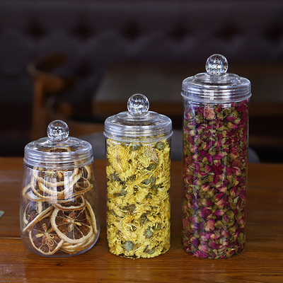 Jarrones de plástico con tapa de aluminio para envases personalizados