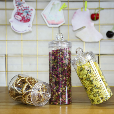 Jarras de plástico personalizadas con tapas para almacenar alimentos