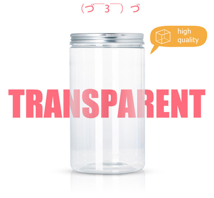 Fabricante mayorista de frascos vacíos transparentes frascos de plástico para nueces de caramelo por encargo frascos de plástico transparentes con tapas