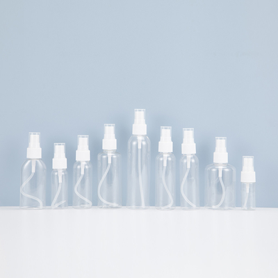 Botella de pulverización recargable de plástico redondo PET vacía de 10 ml a 500 ml