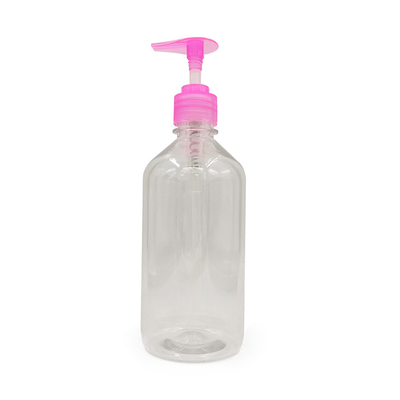 Botella de plástico PET reciclable y recargable con dispensador de bomba de loción