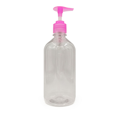 Botella de plástico PET reciclable y recargable con dispensador de bomba de loción