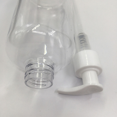 Botella de plástico PET reciclable y recargable con dispensador de bomba de loción