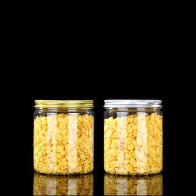 Contenedores de plástico PET transparentes personalizables Jarrones con tapas