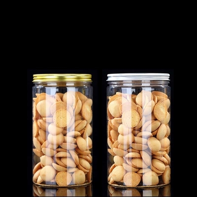 Contenedores de plástico PET transparentes personalizables Jarrones con tapas