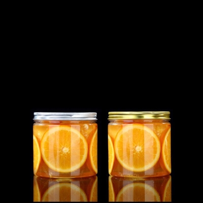 Recomiendo un frasco grande de plástico con especias galletas frasco de plástico transparente frasco de plástico tapa de oro con etiqueta privada personalizada