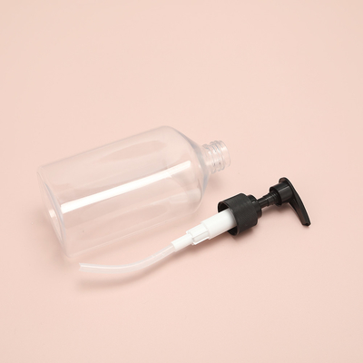 Botella de bomba de loción cosmética de lujo de plástico rosa con tapa de tornillo de 47 mm