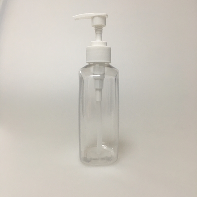 Botella de bomba PET con tapa rosa para cuidado de la piel reciclable